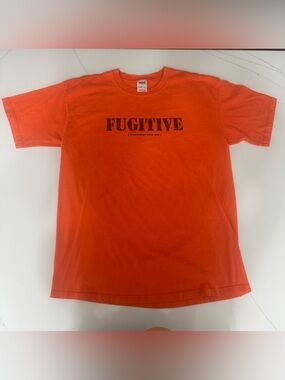Vintage Fugitive You Never Saw Me T Shirt XL Orange Streetwear Graphic